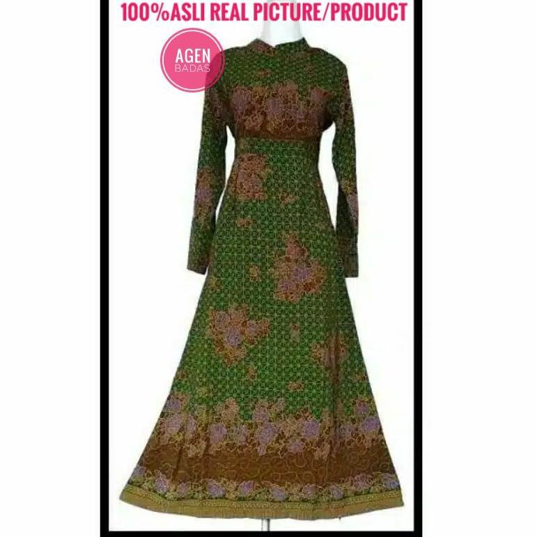 Gamis Seragam Muslimat Batik NU Asli,Baju Gamis Terusan Seragam Batik Muslimat NU Original {KLT.18Oc