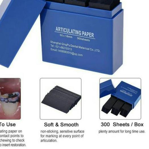 Dental articulating paper straight kertas artikulasi lurus gigi karbon marker artikulating paper
