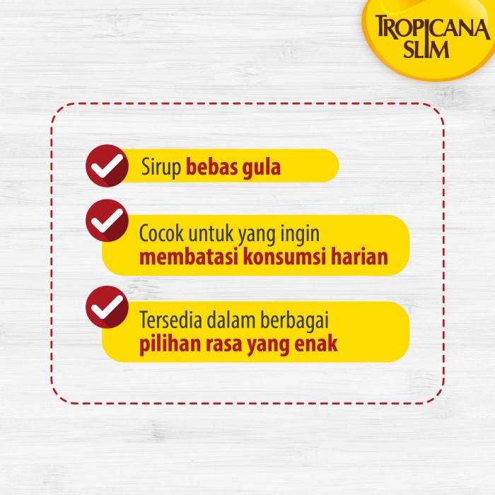 

READY-TO-DRINK-SIAP-MINUM- TROPICANA SLIM SIRUP COCOPANDAN - SIRUP BEBAS GULA