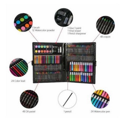 Crayon Warna Isi 150Pcs Full Set Coloring Krayon Pewarna Anak Tools Art Seni Kesenian Colorful Prakarya Melukis Paint Mewarnai Lukisan Kerajinan Tangan Draw Drawing Kertas Lukis Painting Kids Perlengkapan Menggambar Peralatan Drawing Color Grosir Prakarya