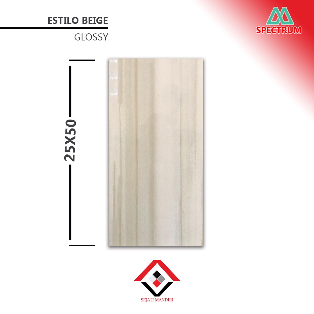 Keramik Dinding 25x50 - Motif Marmer - Spectrum estilo beige