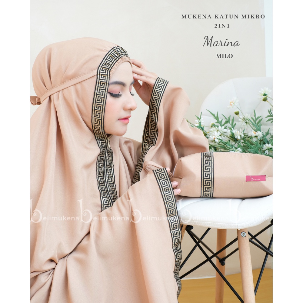 Mukena Dewasa Katun 2in1 Mikro Marina