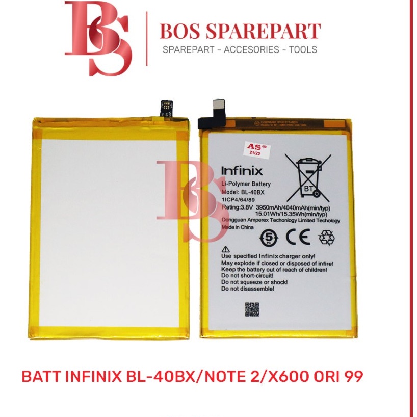 BATTERY INFINIX BL-40BX NOTE 2 X600 ORI 99