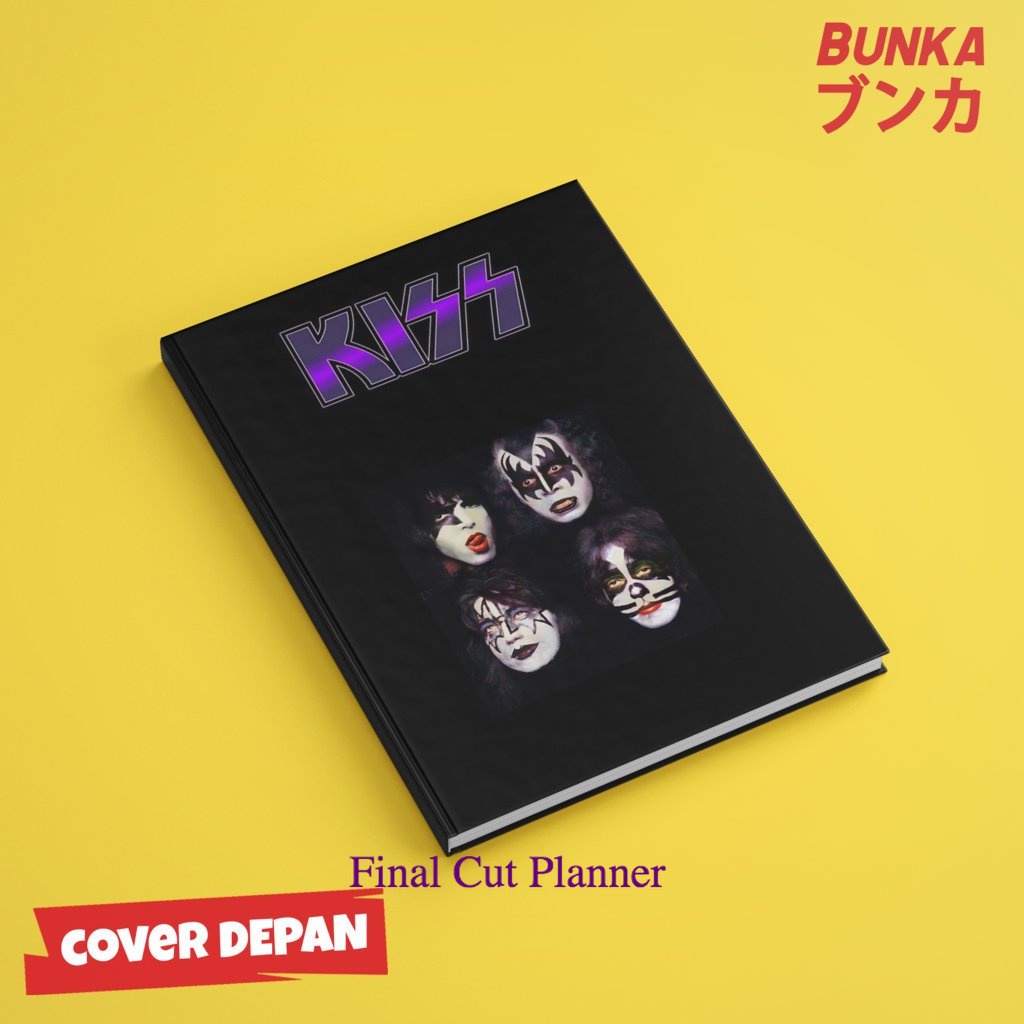 

Notebook 80's Band Kiss Hardcover A5 Buku Tulis Catatan Notes Agenda Planner Jurnal .