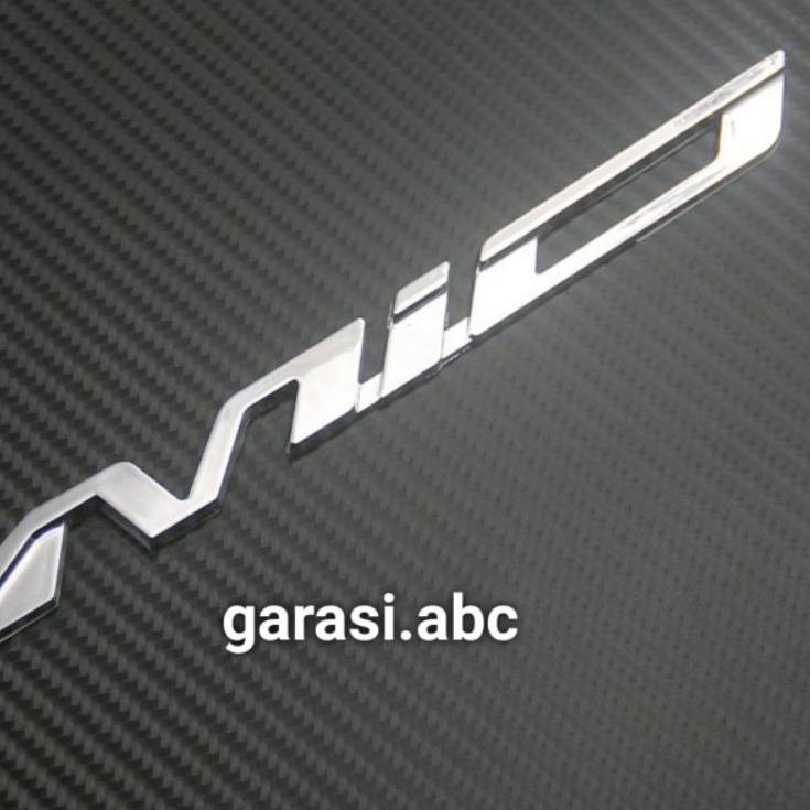 Stiker Emblem Badge Body Yamaha Mio Timbul 3D Sticker Tulisan Logo Krom Chrome 3 D Dimensi Silver Me