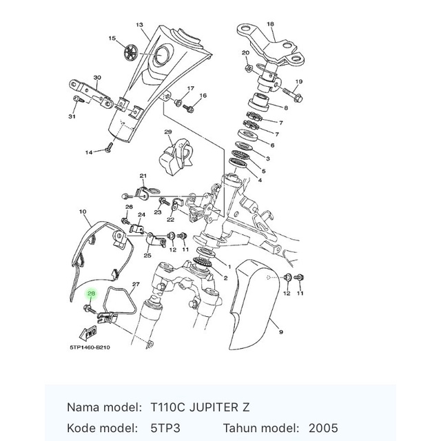 Baut Cover Tutup Air Radiator Jupiter Mx, Vixion / Bolt 95027-06025