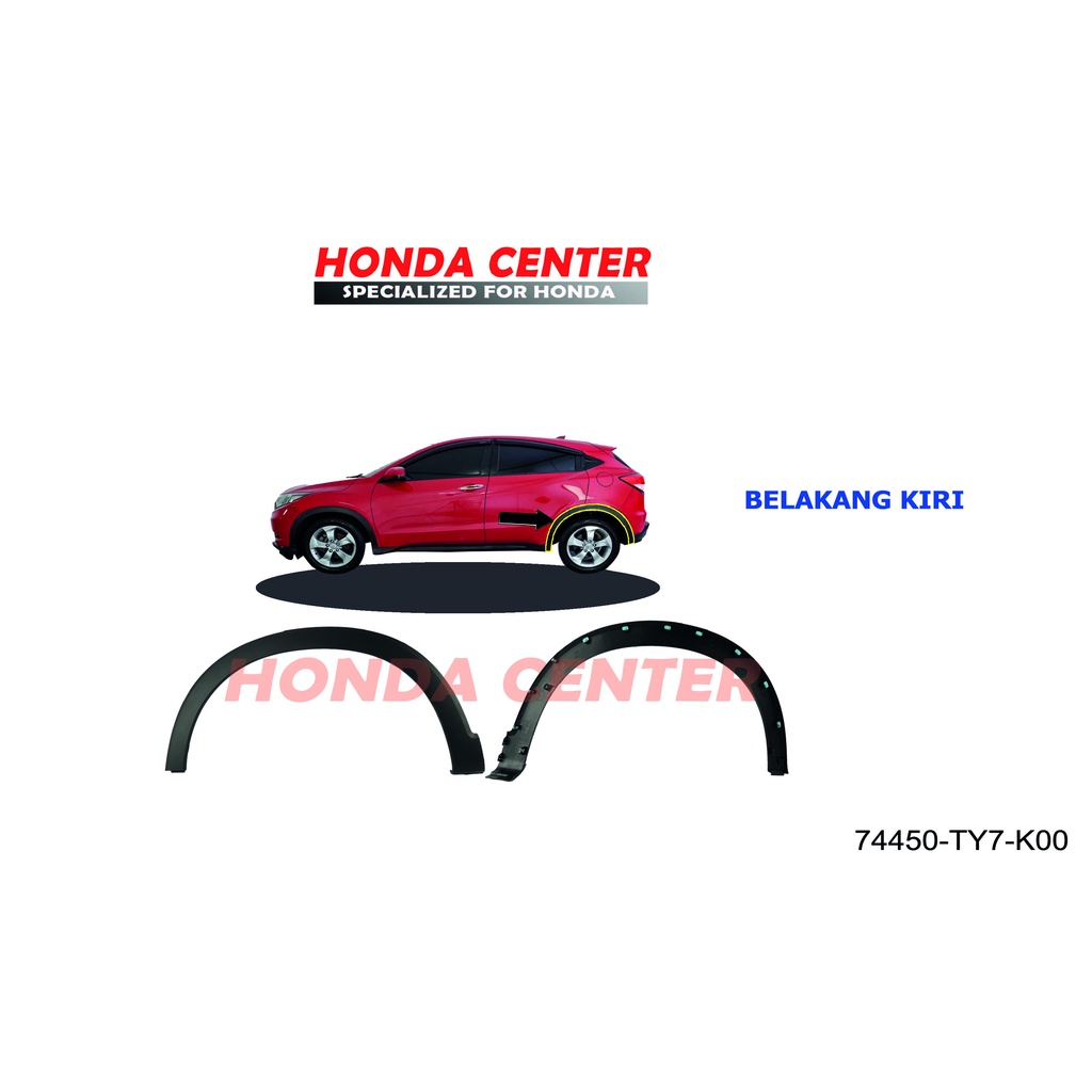 list list garnish protector spoiler fender spakbor atas ban honda hrv 2015 2016 2017 depan belakang kiri kanan