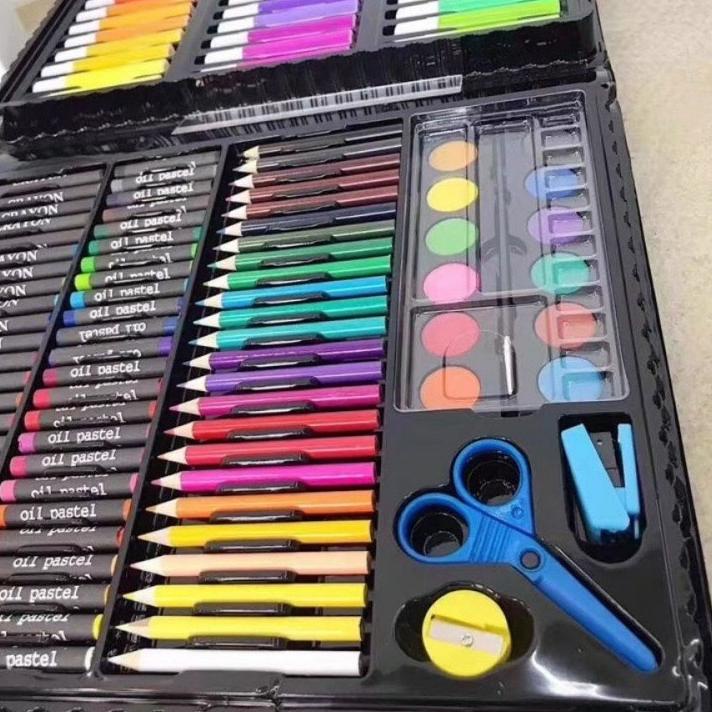 

✔ WJ514 Crayon Set 150 Pcs Art Set Peralatan Gambar Lukis Isi 150 Pensil Warna Krayon Set Terlaris
