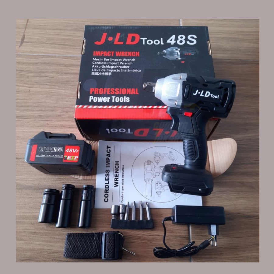 Jual Cordless Impact Wrench Jld S Nm Mesin Buka Baut Mobil Jld Tools Baterai Shopee