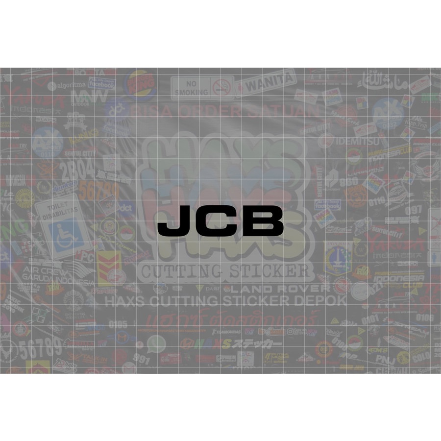 Cutting Sticker JCB Ukuran 6 Cm Untuk Motor Mobil