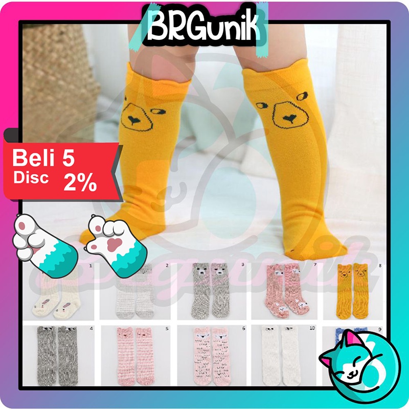 BRGUNIK Kaos Kaki Panjang Bayi Ala Korea / Kaos Kaki Anti Slip Panjang Bayi / Legging Bayi R150
