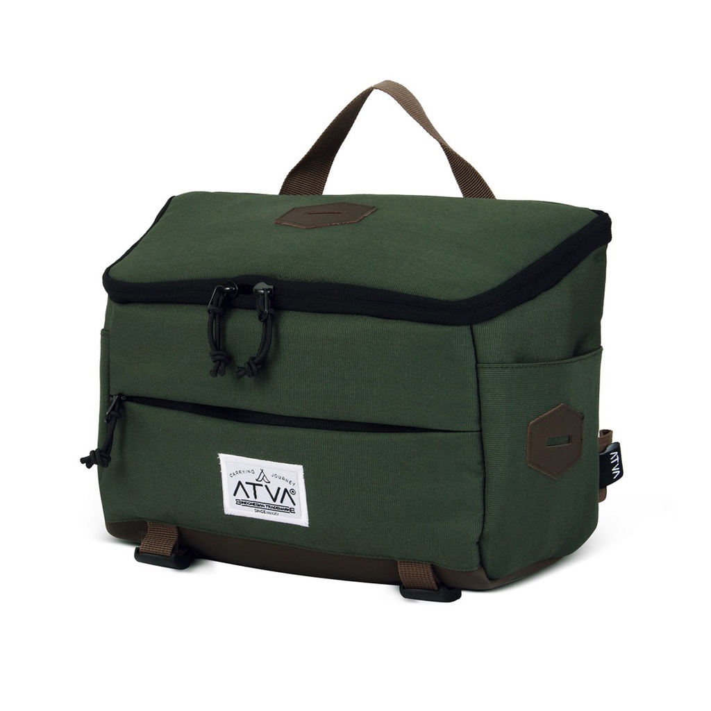 FOCUS OLIVE GREEN ORIGINAL x ATVA Tas Kamera Selempang Hijau Pria Wanita Slingbag Lensa DSLR Mirrorless Tripod Sling Bag Camera Multifungsi Casual Camera Shoulder Bag Premium Unisex Shoulderbag Tas Slempang Bahu Free Rain Cover Keren Terbaru Kekinian