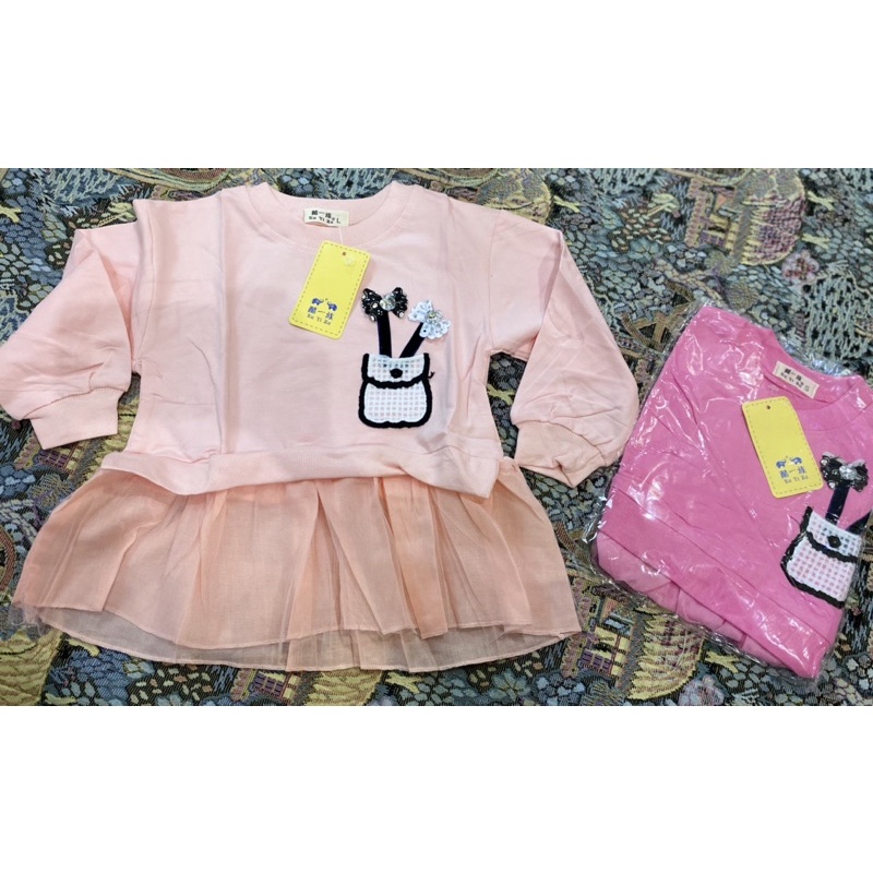 Atasan Tunic Tutu Anak Perempuan Import Size Baby-3 tahun