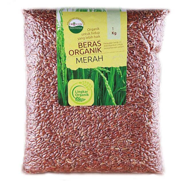 

Terlaris Beras merah Organik 1 kg vakum lingkar organik !!!