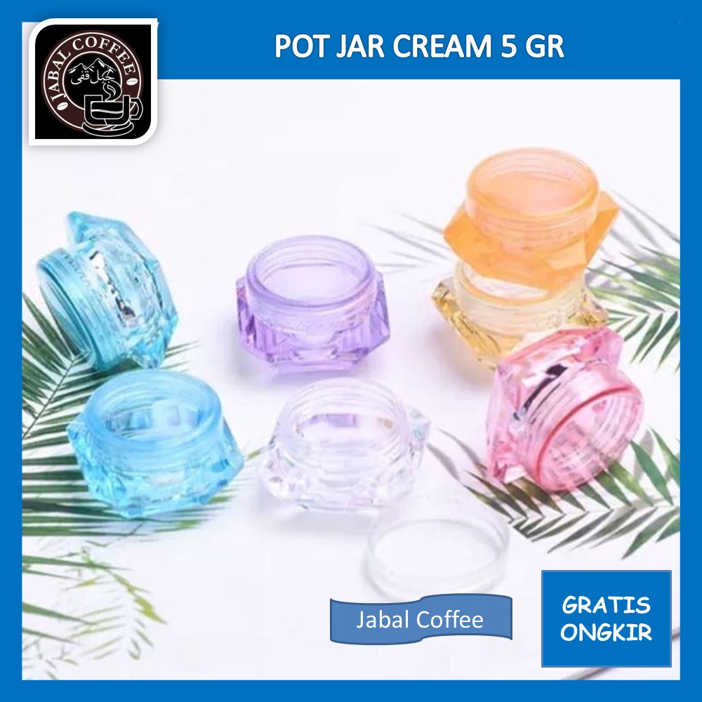 Pot Tempat Cream Kosmetik / Pot Jar Cream Diamond Krystal 5 Gram