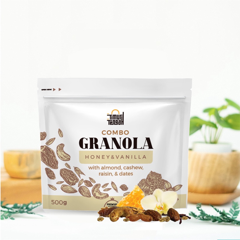 Granola Vanila 500 gr  Timur Tengah Sereal Oat Healthy Food Original 100%