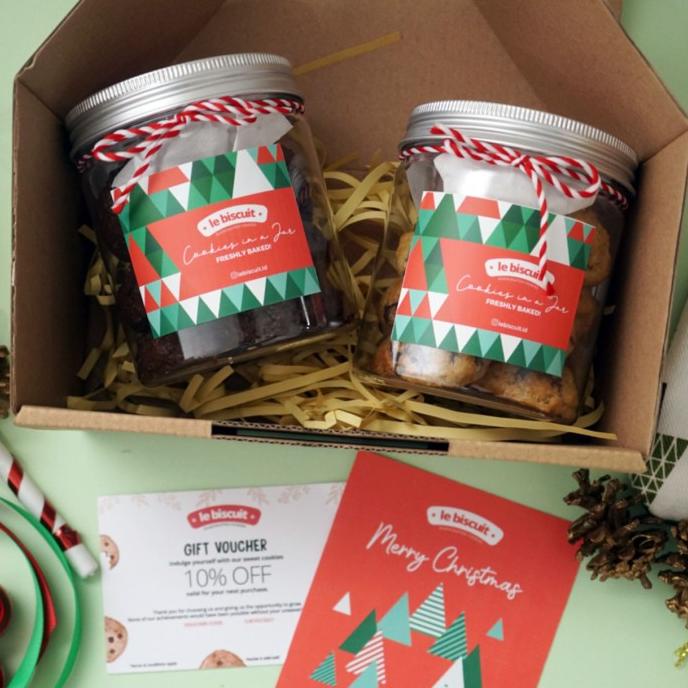 

le biscuit - Christmas & New Year Hampers - 2 Jar Soft Baked Cookies