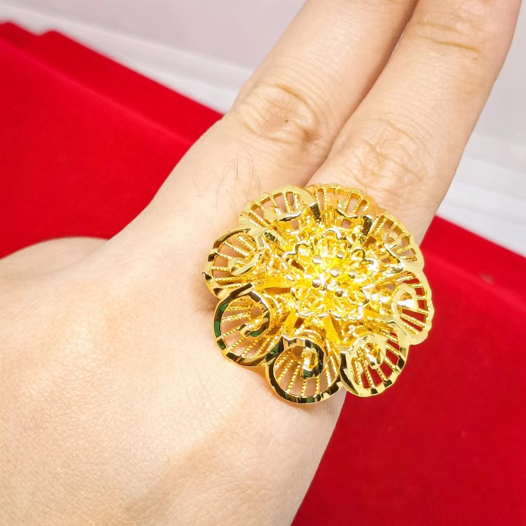 Cincin Bunga Kendari terbaru cantik Perhiasan Dubai Lapis Emas 24K Gold Fashion Xuping