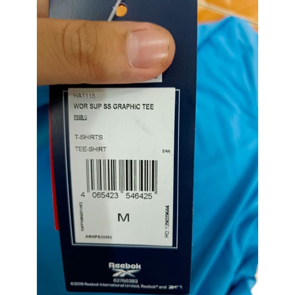 Kaos Reebok Tshirt WOR SUP SS GRAPHIC TEE Essblue