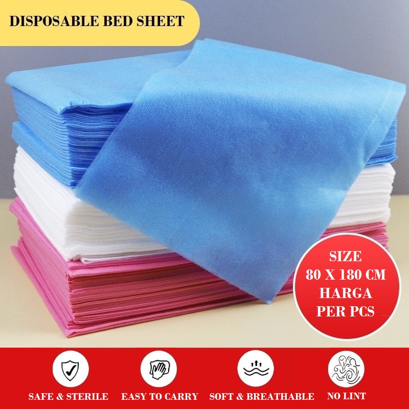 Disposable Bed Sheet Cover Alas Ranjang Tatakan Massage Facial Matras Pijat Eyelash Extension Eyelas