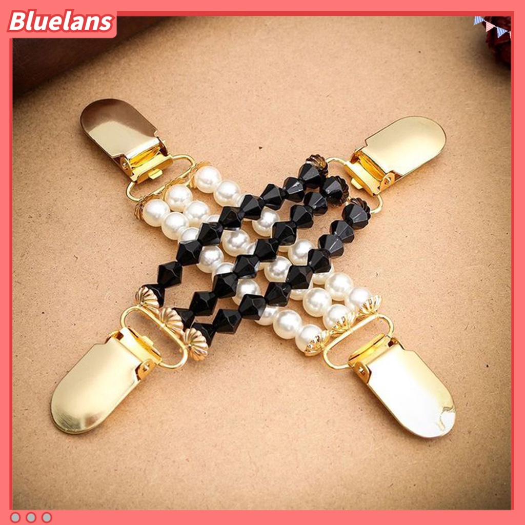 Bluelans Collar Clip Anti-deform Eye-catching Alloy Cardigan Collar Clip for Women