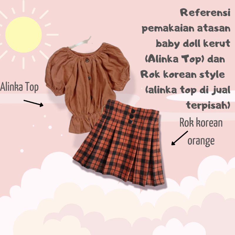 ROK ANAK//ROK PENDEK ANAK//ROK KOREAN STYLE