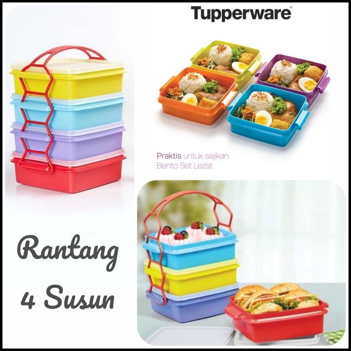 Tupperware Rantang Set Wadah Piknik Memyimpan Nasi Lauk Roti Promo