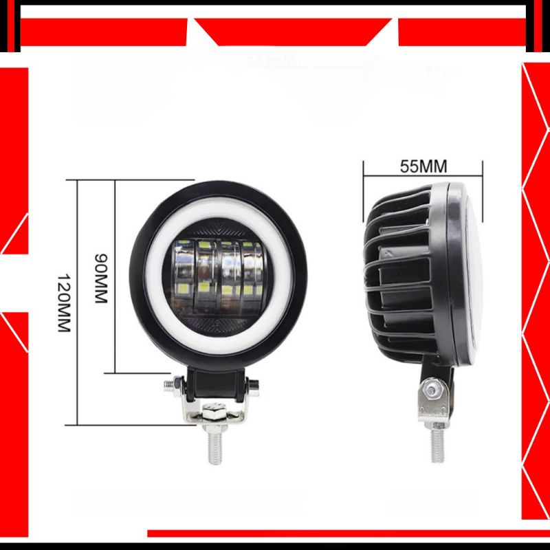 LAMPU LED FOGLAMP MOBIL 4INCH 10.5CM