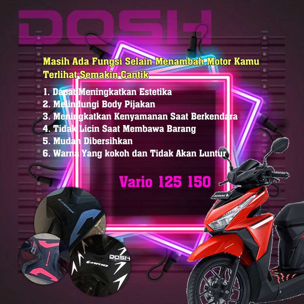 Alas Kaki Vario 125 - 150 2016 sd 2023 Karpet Keset Motor Vario Bahan Tebal