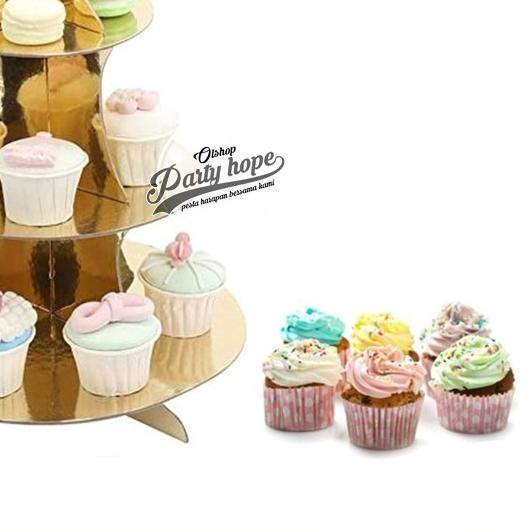 Cake Stand gold Polos / 3 Tier Cupcake Stand gold / standing cake gold