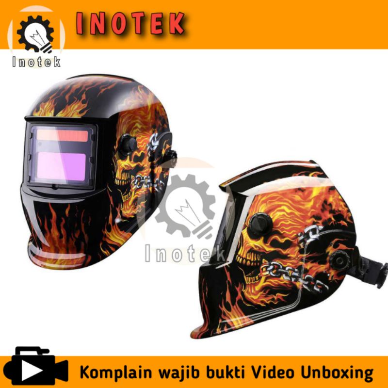 Kedok Helm Las Otomatis Auto Darkening Gelap Welding Helmet