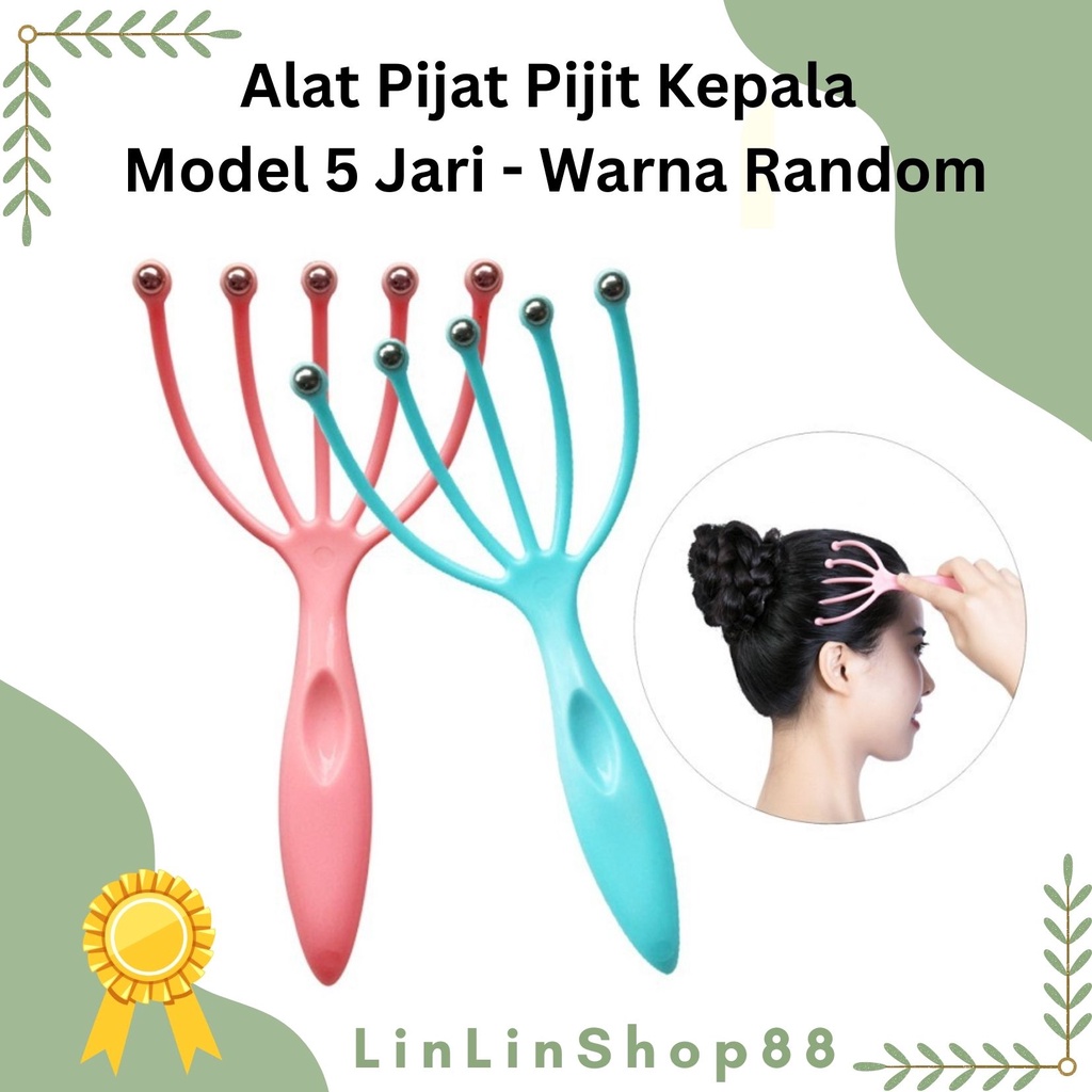 Alat Pijit Kepala Model 5 Jari - Warna Random