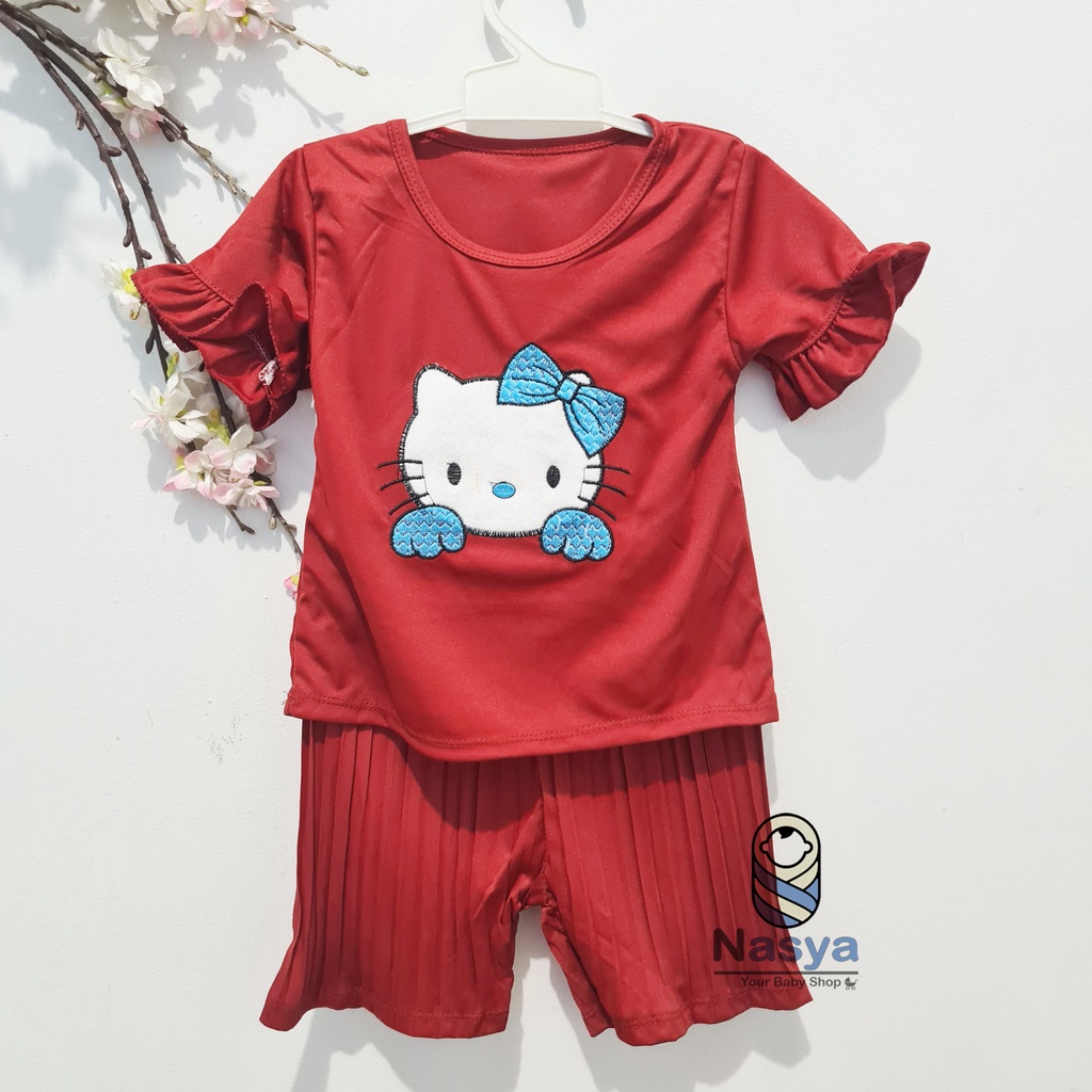 (MM-015) Setelan baju bayi 3-12 bulan motif cartoon hewan lucu