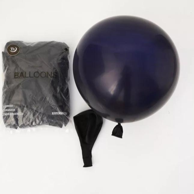 Dapatkan Voucher balon latex doff / balon latex pastel 18inch perpack isi 50pcs - hitam doff