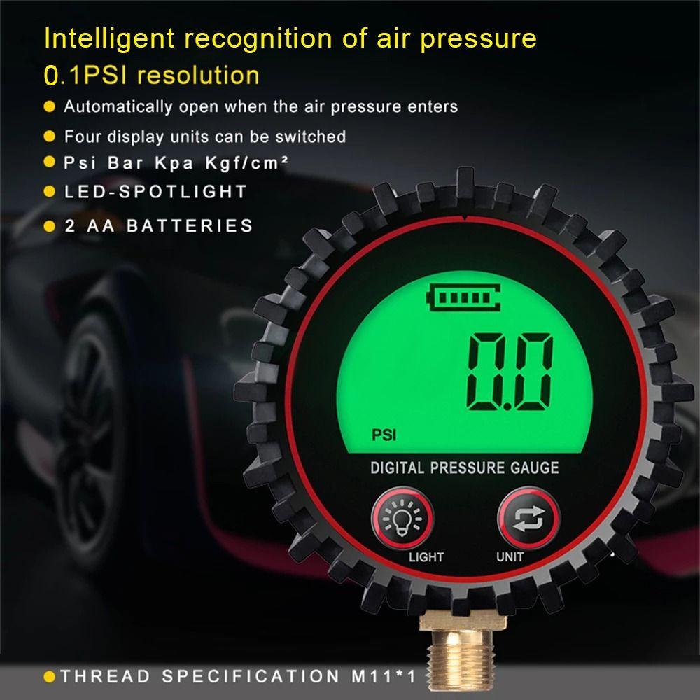 Solighter Digital Tire Pressure Gauge Professional 255PSI M11 1per4 1/8NPT PSI Meter