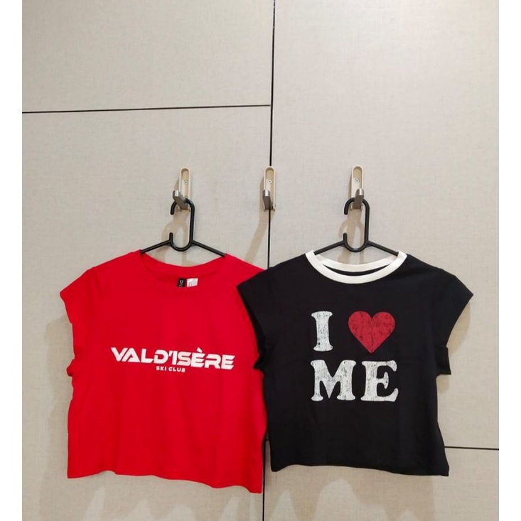 Hnm Kaos Crop Top Murah/ Kaos Hnm Crop