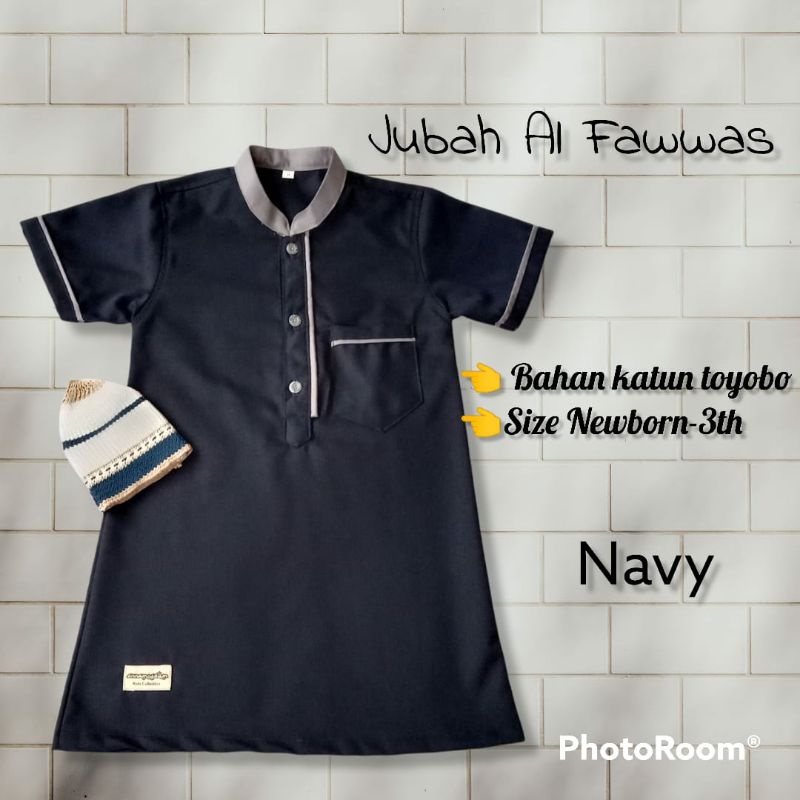 jubah anak laki-laki usia 0-3tahun/gamis anak laki-laki/koko anak/jubah toyobo/free peci