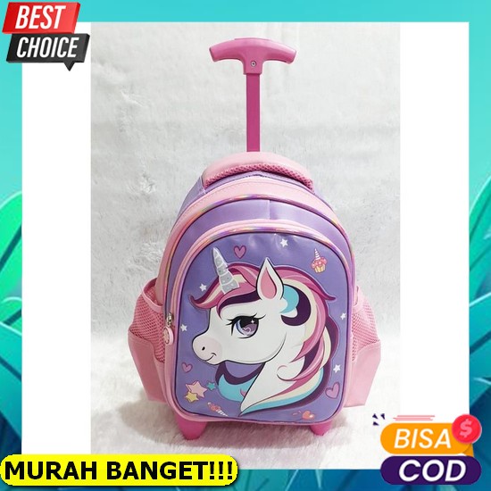 Tas Anak Premium Sekolah Laki Perempuan Sd Tk Gendong Polos - Biru Best Seller Terlaris Promo Import