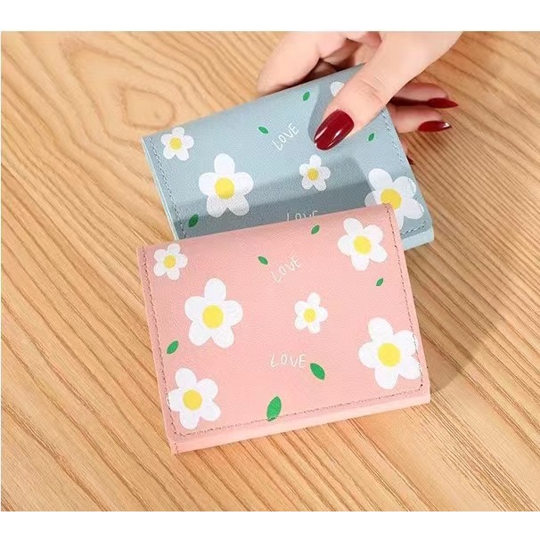 ( GS ) DOMPET WANITA / DOMPET LIPAT MINI WANITA FASHION MOTIF BUNGA