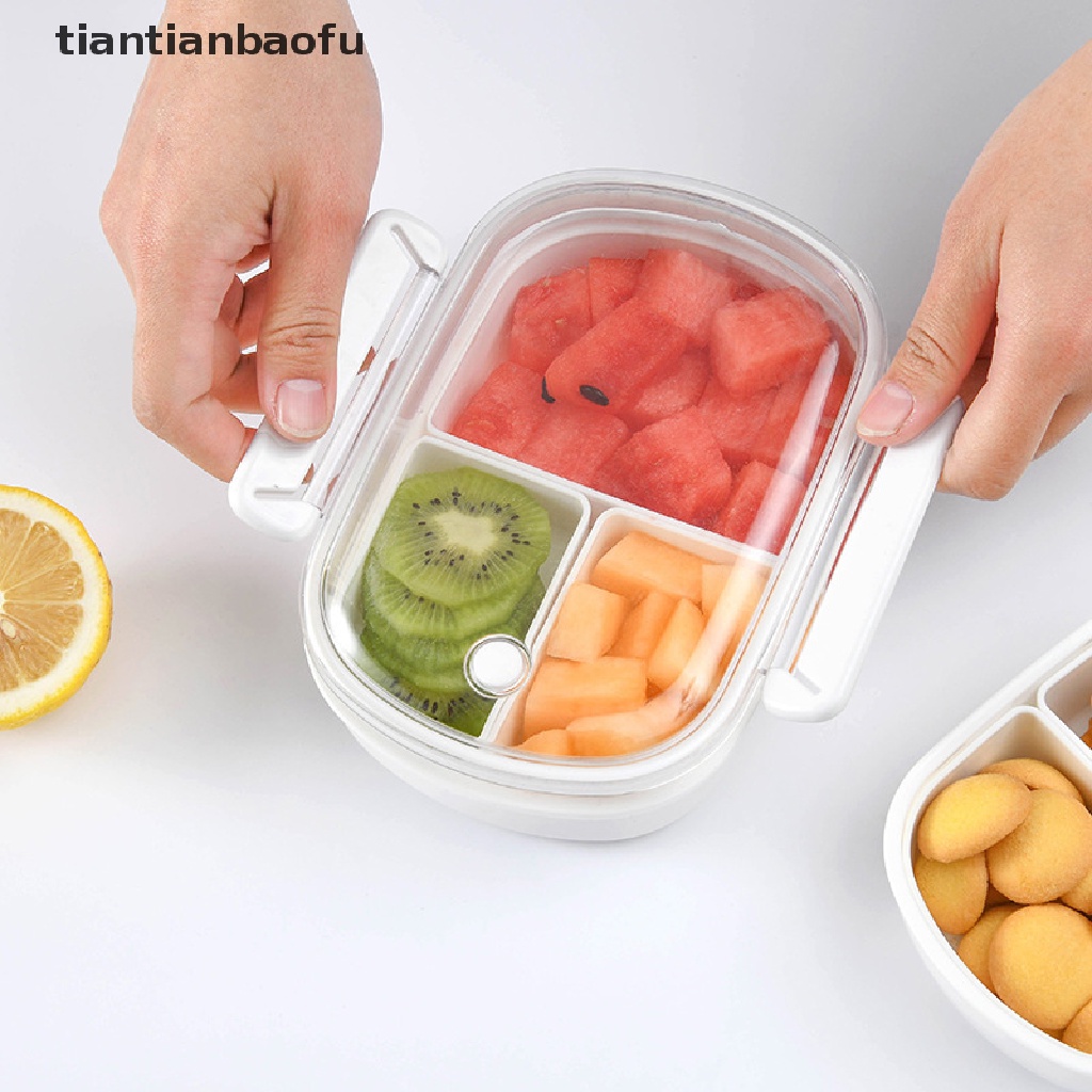 Kotak Makan Siang Bento Dengan Kompartemen Dapat Dilepas Untuk Microwave Kulkas