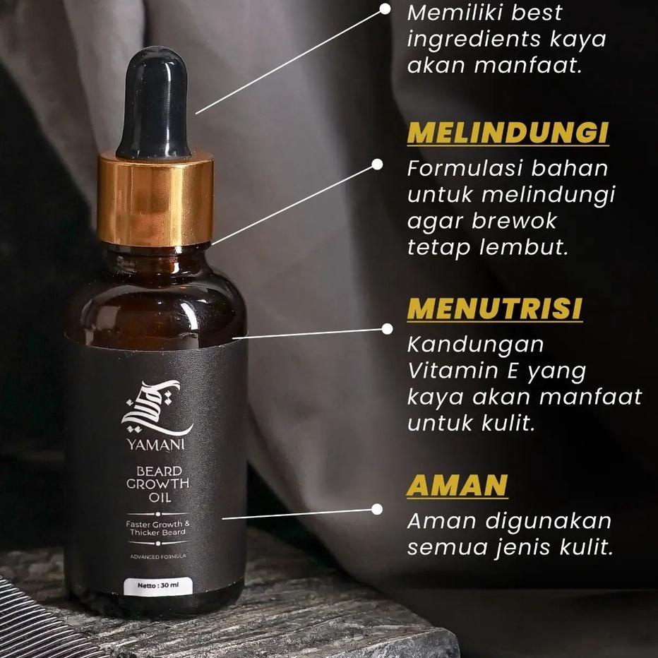 Terkini Grosir--[FREE ONGKIR] COD Yamani Beard Growth Oil Penumbuh Brewok Alis dan Rambut Pria Cepat