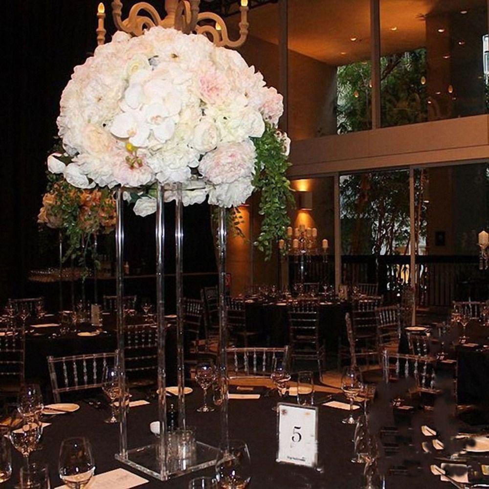 [Elegan] Centerpieces Pernikahan Elegan Modern Pesta Layout DIY Rak Pajangan Bunga Akrilik