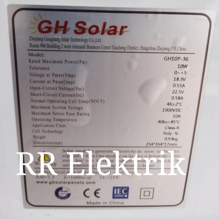 TRXP5b5A--Solar Panel Solar Cell Panel Surya 10wp Poly 10 Wp GH 10wp Polycrystalline
