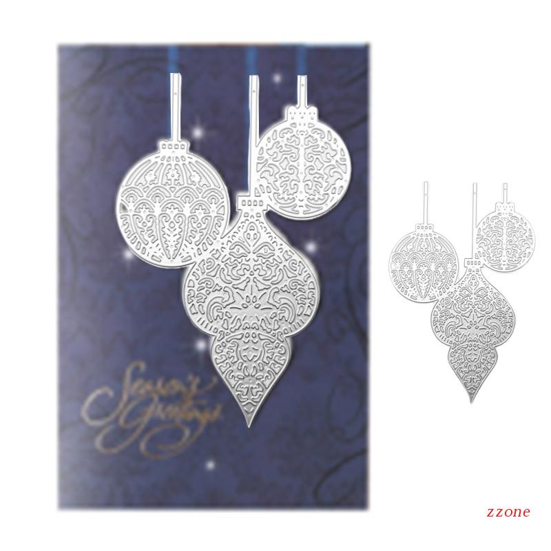 Cetakan Stensil Cutting Dies Motif Liontin Natal Bahan Baja Karbon Untuk Scrapbook / Craft DIY