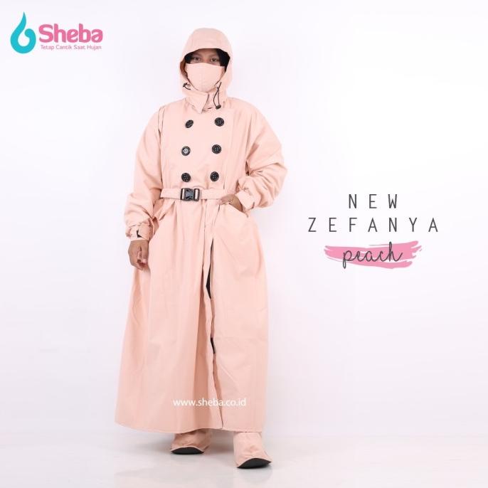 Jas Hujan Muslimah - Sheba - New Zefanya - Peach