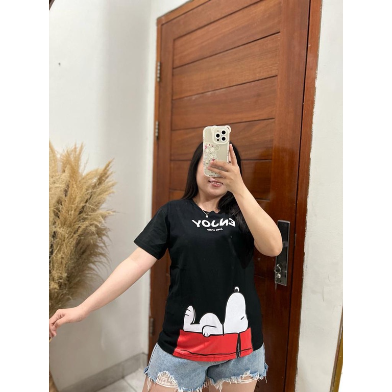 KAOS ENJOY | BAJU TUMBLR TEE SHIRT OVERSIZE DUSTY ROSE BLUE HITAM BEIGE | TUMBLR TEE | KOREA STYLE