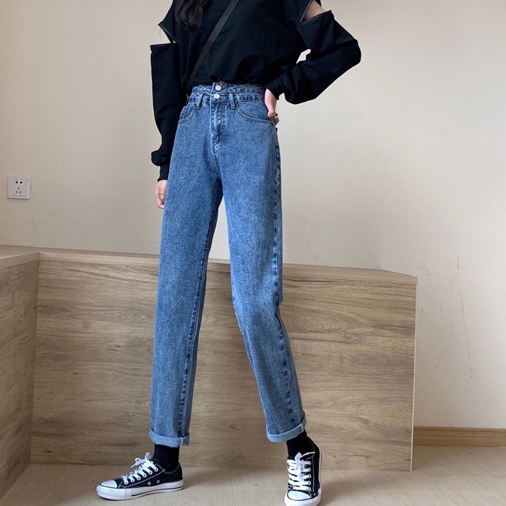 celana jens wanita fashion Import /  celana jeans highwaist wanita loose/ celana jeans straight premium gadis