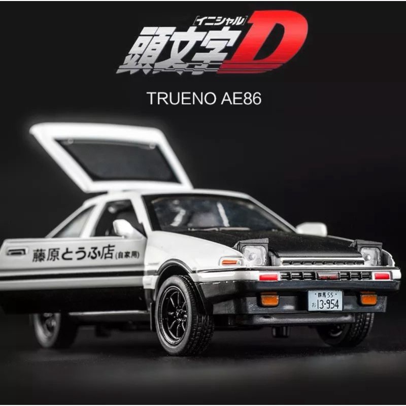 Diecast Mobil Toyota Trueno AE86 Classic Initial D Miniatur Die-cast Mobil Mobilan