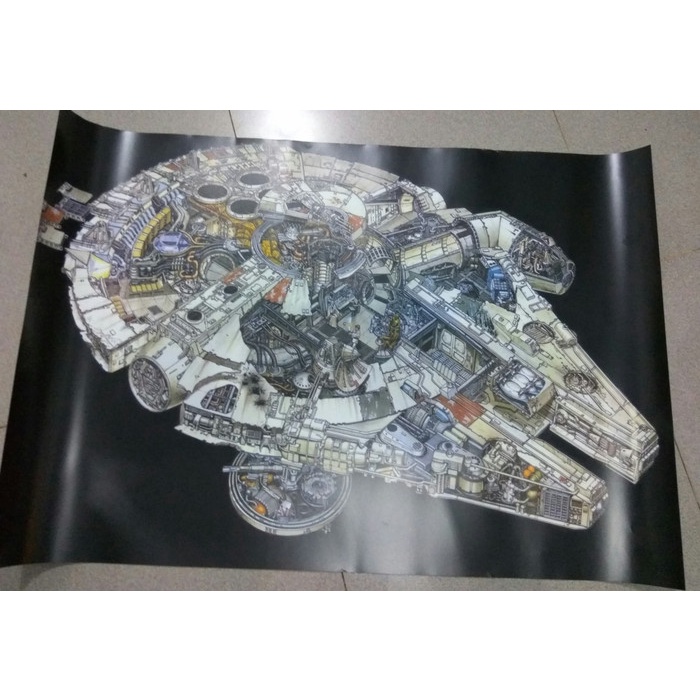 

Wow Poster Star Wars Millenium Falcon Bagus