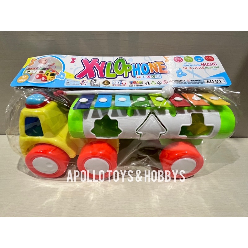 MAINAN ANAK TRUK XYLOPHONE + PUZZLE KREATIF AU 01